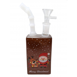 8'' Falling Snow Juice Box Water Pipe Rig - [F-129A]